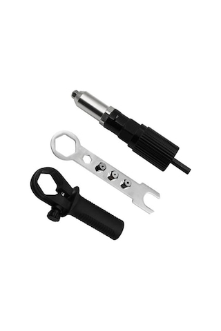 Elektrikli Akülü Perçin Makinesi Perçinleme Aleti Matkap Perçin Adaptörü Aksesuarları