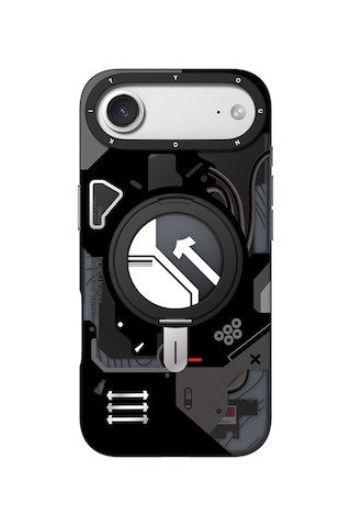 Apple Uyumlu iPhone 17 Air Kılıf M-safe Şarj Özellikli Youngkit Starship Serisi Kapak Siyah Siyah