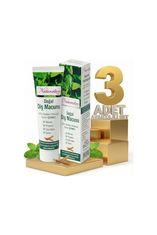 Naturalive Doğal Diş Macunu 3x100 Gr