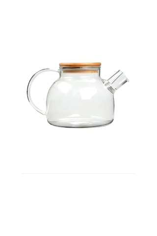 Tedar Bambu Kapaklı Borosilikat Cam Demlik 1000ml Royaleks-cm-2000 Najmaddin 6411267
