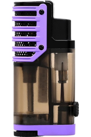 3 Pürmüz Jet Alev Delicili Puro Çakmağı Siyah/mor