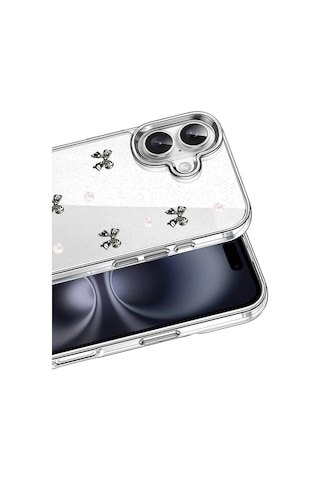 Gld-spt- Newface Apple Uyumlu iPhone 17 Fiyonk Desenli Kapak - Desen 8