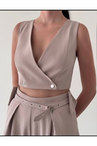 Kadın Ceket Takım İkili Takım Bej