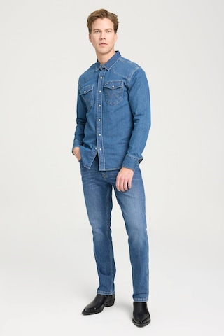 Wrangler Erkek Slim Fit Dar Paça Koyu Mavi Kot Pantolon - W12s084w83