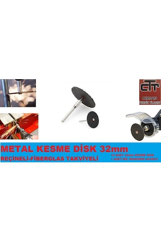 Gravür Cihazı 10 Adet 32 Mm Metal Kesici Disk