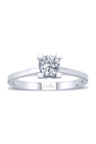 Lova F Renk 0,46 Karat Pırlanta Tektaş Yüzük - Idl - 1030184