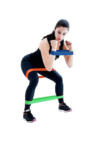 Pilates Squat Aerobik Direnç Lastiği 5 Li Paket Tdrtr Çok Renkli