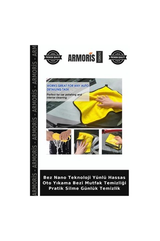 Bez Nano Teknoloji Yünlü Hassas Oto Yıkama Bezi Mutfak Temizliği Pratik Silme Günlük Temizlik