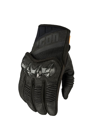 Icon Contra 3 Korumalı Motosiklet Eldiveni Siyah
