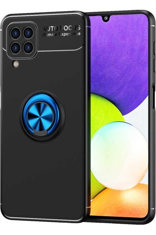 Samsung Galaxy Uyumlu A22 4G Kılıf Yüzüklü Magnetli Ravel Case Kapak