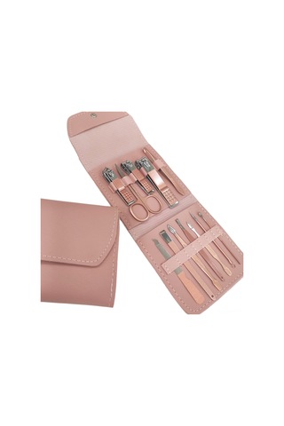 Singree 12 Parça Pırlanta Gümüş Manikür Seti - Paslanmaz Çelik Tırnak Kesici Ve Bakım Aletleri Rose Gold