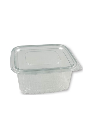 100 Adet Plastik Sızdırmaz Kap 500 Gr Cc Kullan At Tek Kullanımlık Plastik Kapaklı Kase