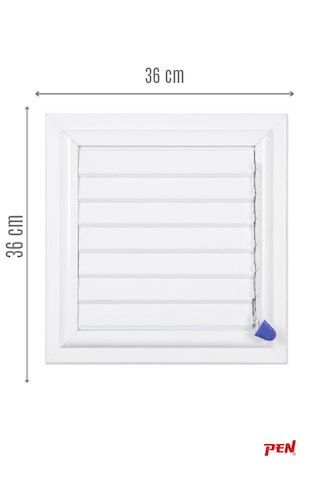 Alüminyum Banyo Wc Havalandırma Menfezi 36x36 Beyaz Seri