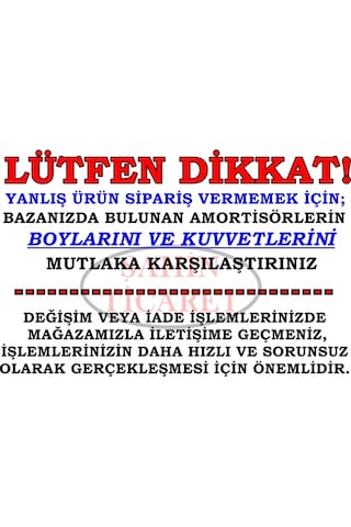 Şahinticaret Baza Amortisörü Baza Pistonu 1 Çift 750 N