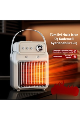 Masaüstü Nemlendiricili Fanlı Isıtıcı, 2000w 3 Kademeli Hızlı Hava Isıtıcı Xh-1202