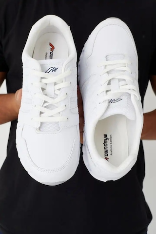 Papucumun Dünyası Erkek Sneaker Anatomik Comfort Taban Koşu Yürüyüş Spor Ayakkabısı Beyaz