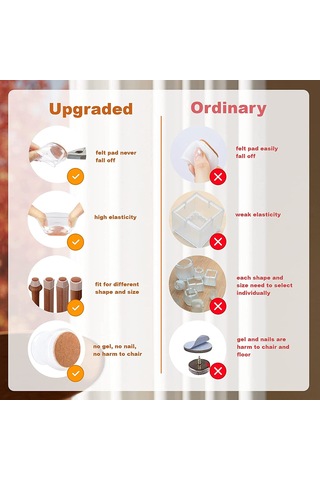 Leezsing Kahverengi Silikon Masa Ayak Koruması - Mobilya Ve Zemin Koruması İçin 16'lı Opp Paketli Takozlar