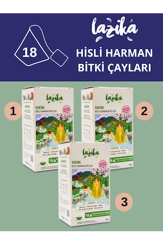 3'lü Set Sakinlik Çayı Hisli Harman Sekine 3 18 Adet