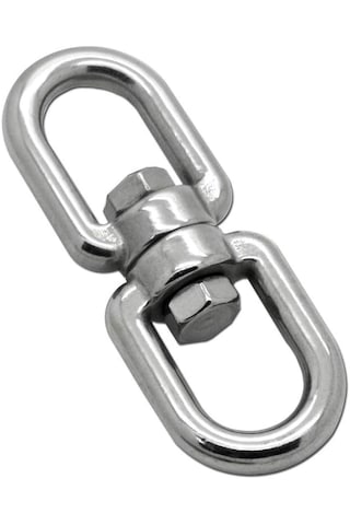 2'li Paslanmaz Fırdöndü. 6mm. Çapa Fırdöndüsü. 304 Kalite Krom