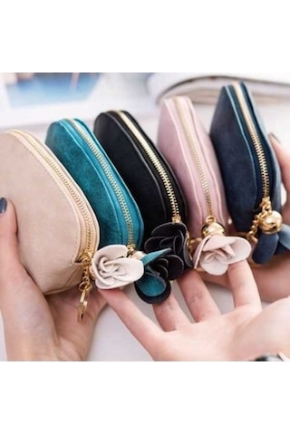 Trendooze Linjinxu Çiçek Püskül Kolye Ucunda Yaratıcı Mini Sevimli Para Kesesi Koyu Mavi Diğer