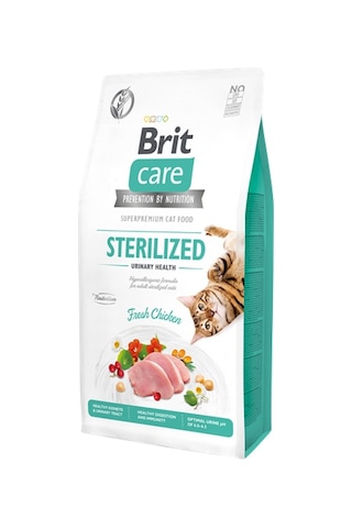 Brit Care İdrar Yolu Problemi Olan Kısırlaştırılmış Kediler İçin, Tahılsız, Hipoalerjenik, Taze Tavuk Etli Kuru Mama 7 Kg