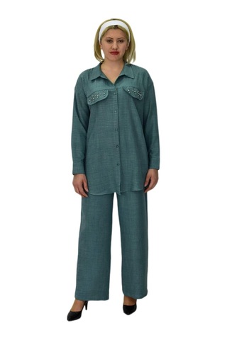 Kadın Ayrobin İkili Bluz Pantolon Takım Bgl-st03710 001