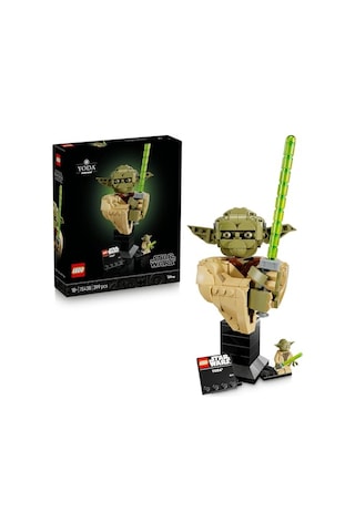 Saldırısı Yoda Büstü 75438 - Yetişkinler Için Işın Kılıçlı Yoda Minifigürü İle Isim Levhalı Stant Içere