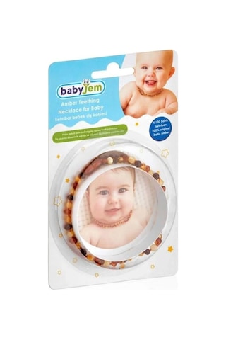 Babyjem Orjinal Sertifikalı Kehribar Bebek Kolyesi Multicolor