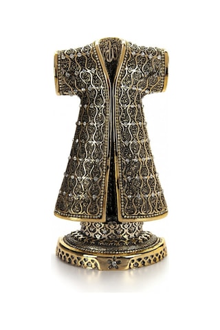 Lebron Esmaül Hüsna İşlemeli Kristal Taşlı Kaftan Altın Renk