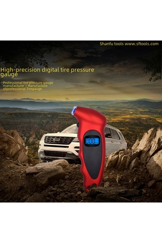 Youmex Dijital Lastik Basınç Ölçer Yüksek Hassasiyetli Elektronik Göstergeli 0-150 Aralığı Çok Birim Abs Malzeme Sıkıcı Siyah 53g