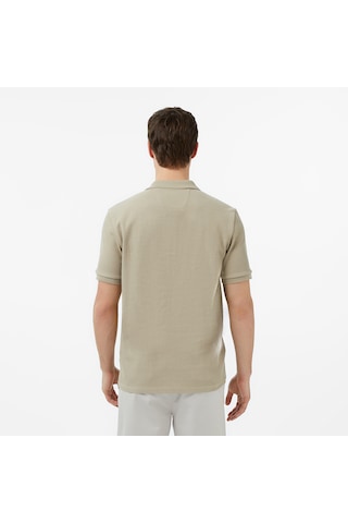 Nautica Erkek Bej Slim Fit Polo Yaka T-shirt Düz K65302t Bej