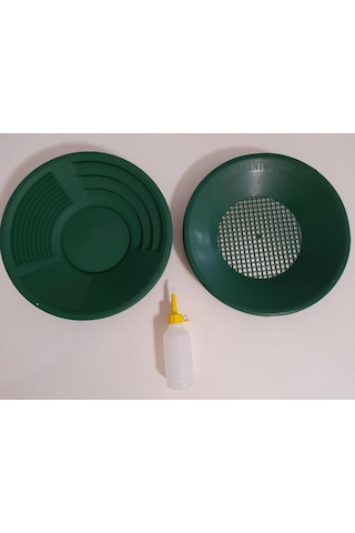 İn Mekanik Gold Pan Altın Eleme Tavası 1 Pan - 1 Pan Üstü Elek - 1 Vakum Pompa Kargo Dahil Fiyat Yeşil Genel