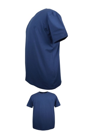 Battal Boy % 100 Pamuk 115 Kilo-150 Kilo Arası İçin Uygun Bedenli Bisiklet Yaka Düz Tişört İndigo İndigo