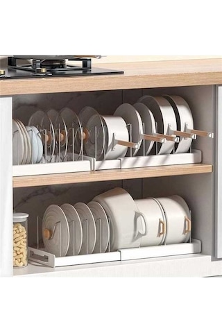 Dancemonkey Genişletilebilir Tezgah Raf - Beyaz01 Altın Altın