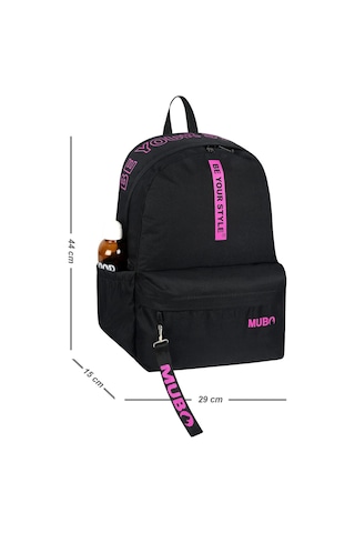 Geniş Hacimli Günlük Ve Okul Kullanımına Uygun Unisex Siyah Fuşya Sırt Çantası Pwcnt005 Siyah Fuşya