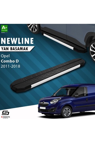 S-dizayn Opel Combo D Uzun Şase Newline Aluminyum Yan Basamak 223 Cm 2011-2018 A+ Kalite