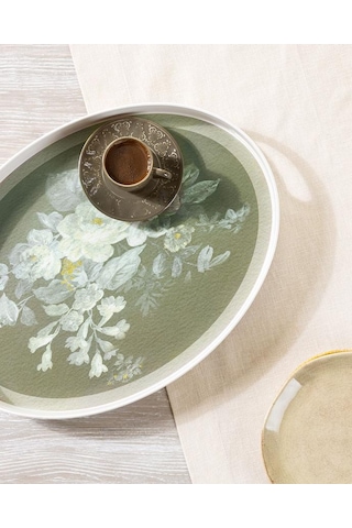 Madame Coco Audra Oval Tepsi Beyaz