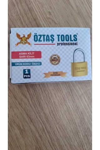 Öztaş Asma Kilit 63 Mm Sarı Kilit 3 Anahtarlı
