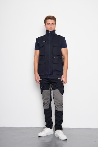 Orange Safety Lacivert Takım Mısır Harman Karışımı Yelek + Panto 001