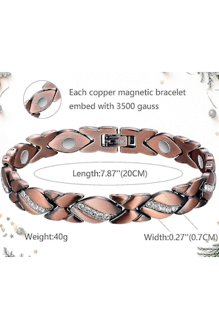 Kadınlar İçin Bakır Manyetik Bileklikler Artrit Ağrısı Ref 3500 Gauss Manyetik Bileklik Etkili Terapi Diğer