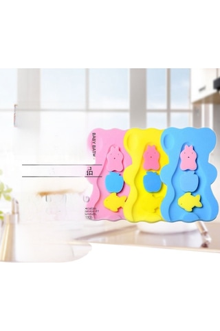 Moveevo Yeni Doğan Bebekler İçin Kalın Yumuşak Sponge Banyo Matı - Kayma Engellendirme, Kolay Temizleme Ve Çok Amaçlı Kullanım Pembe, 4.5 Cm