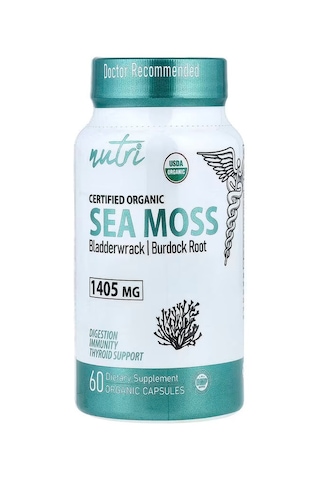 Nutri, Organic Sea Moss Greens & Superfoods 60 Organic Capsules