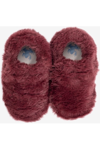 Furry Furry Bordo Kürk Barefoot Patik-bordo Kürk
