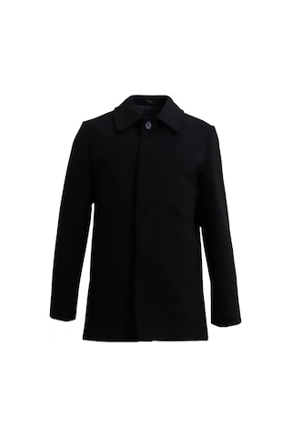 Uki Siyah Kaşe Kaban Siyah