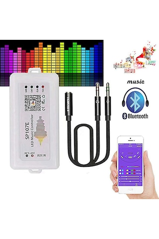 El Kumandası Müzik Sp107e Pixel Rgb Uzaktan Kumanda Led Işık Bluetooth Remote Controller Kontrol 20metre Dc 5-24v