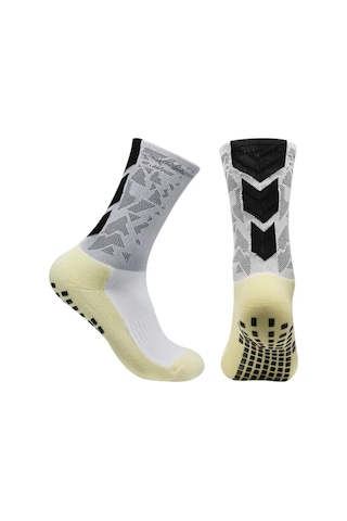 Lemestar Tüm Mevsimler İçin Spor Çorabı - Beyaz Tek Çift - Fitness Ve Vücut Geliştirme İçin Nilon Malzeme Beyaz