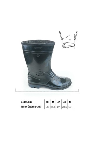 Gezer Erkek Kısa Pvc Çizme Gc2kmm.00218.00.010.13 Siyah