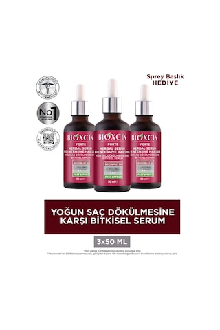 Bioxcin Forte Yoğun Saç Dökülmesine Karşı Bitkisel Serum 3x50ml - Saç Serumu