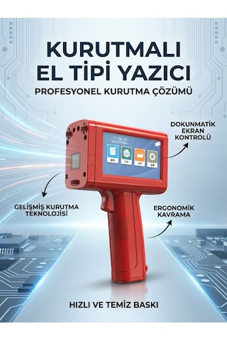 Kurutmalı El Tipi Yazıcı 12,7 Mm Dokunmatik Ekranlı Mini Mobil Etiket Yazıcı