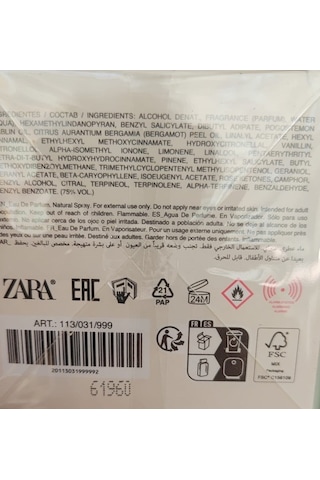 Zara Meanıngful Memorıes Edp 100 Ml 3.4 Fl. Oz . Çiçeksi